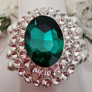 Emerald crystal princess Diana bracelet